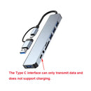 8 in 2 USB +Type C HUB Docking Station with 3.5mm